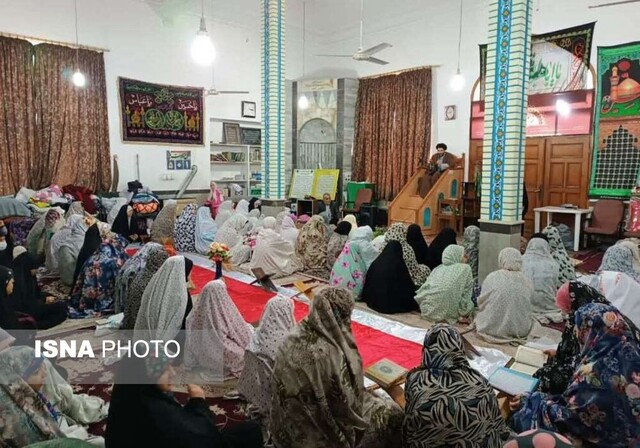 دانشآموزان در آیین اعتکاف - گرگانی