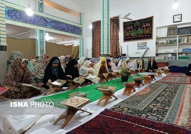 دانشآموزان در آیین اعتکاف - گرگانی