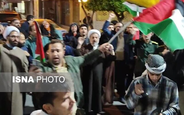 جشن مردمی شهرستان گنبدکاووس در حمایت از تنبیه رژیم غاصب