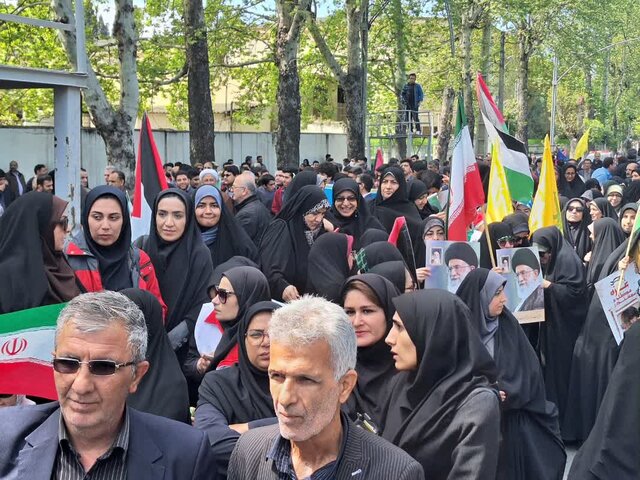 تجمع مردم گلستان در حمایت از حمله تنبیهی سپاه پاسدران