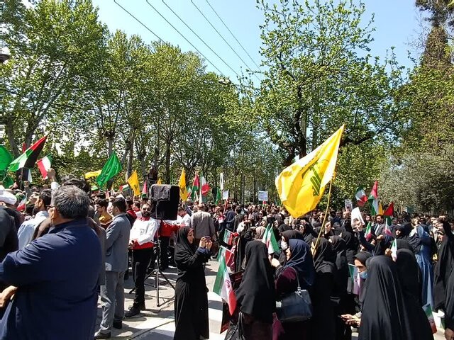 تجمع مردم گلستان در حمایت از حمله تنبیهی سپاه پاسدران