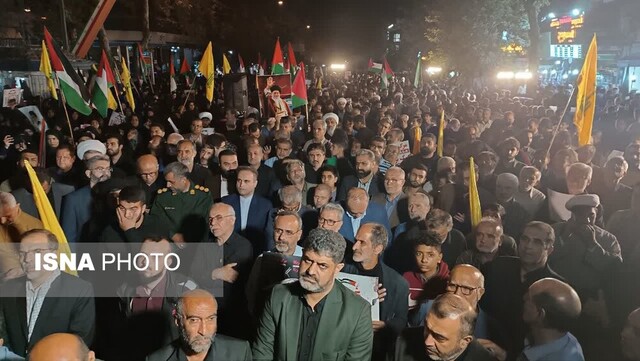 تجمع مردم گرگان علیه جنایات رژیم کودککش صهیونیستی و محکومیت ترور سید مقاومت