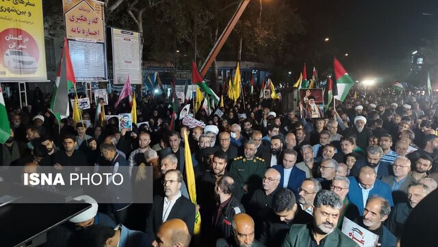 تجمع مردم گرگان علیه جنایات رژیم کودککش صهیونیستی و محکومیت ترور سید مقاومت