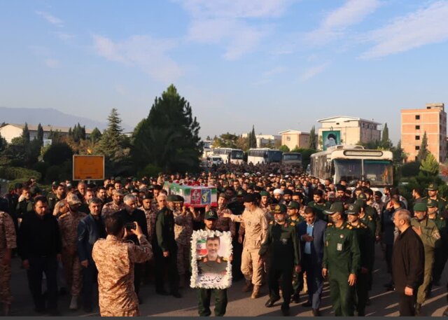 تشییع پیکر مطهر سردار شهید حمید مازندرانی در گرگان