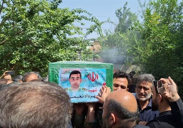 وداع باشکوه مردم رامیان با شهید سرهنگ مهرداد نعیمی