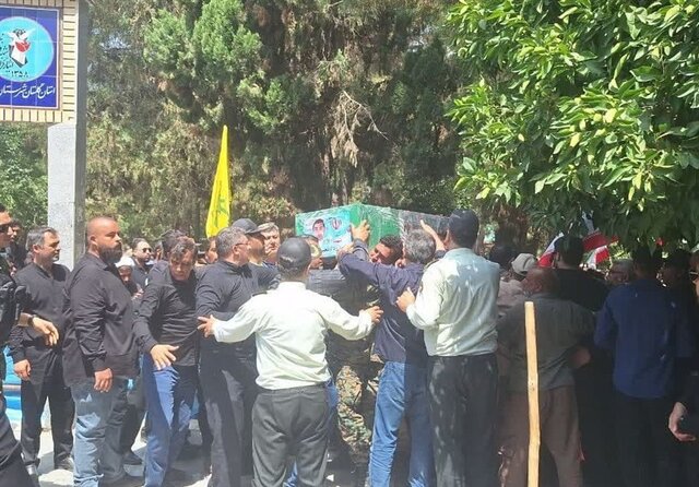 وداع باشکوه مردم رامیان با شهید سرهنگ مهرداد نعیمی؛ قهرمان مقاومت در برابر تجاوز صهیونیستها