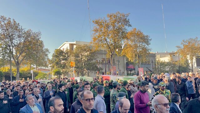 گلستان در بدرقهی عاشقان بینشان/ تشییع پنج شهید گمنام در گرگان