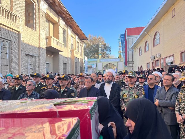 گلستان در بدرقهی عاشقان بینشان/ تشییع پنج شهید گمنام در گرگان