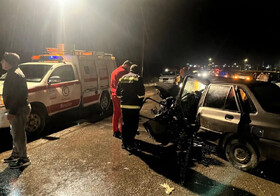 جان‌باختن یک نفر در برخورد دو خودرو در کلاله