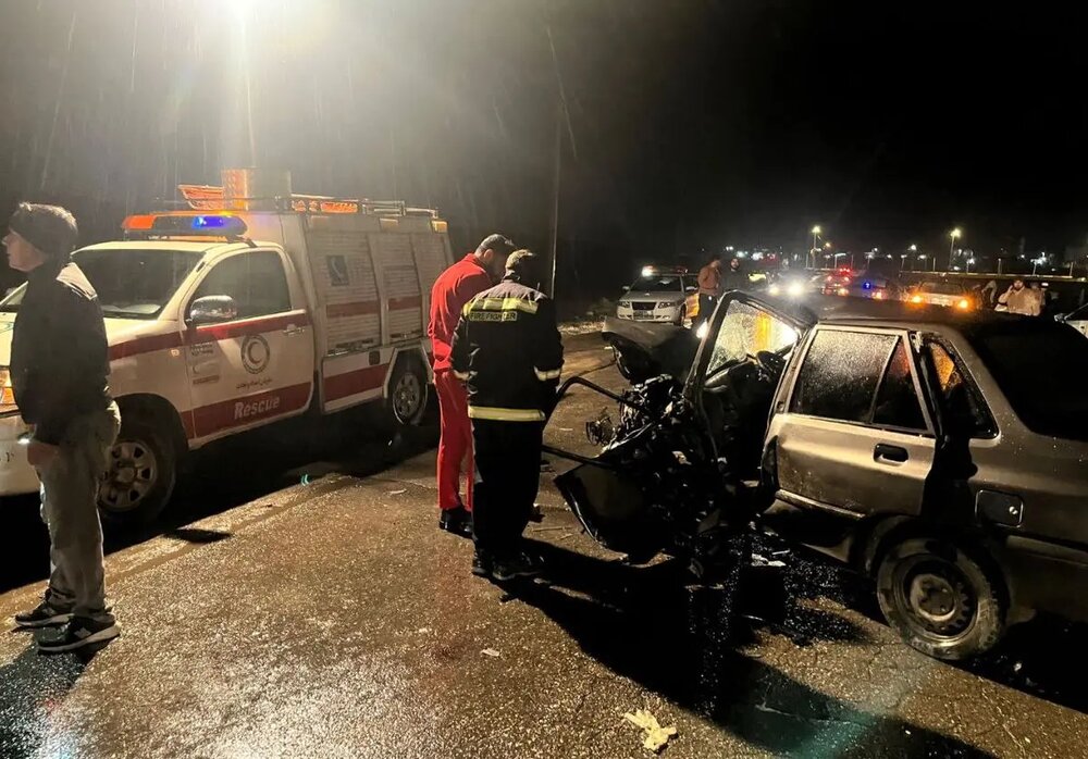 جانباختن یک نفر در برخورد دو خودرو در کلاله