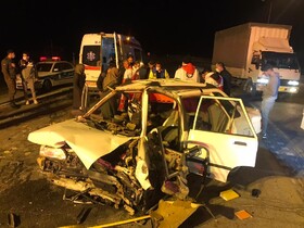 ۸ مصدوم و یک کشته در تصادف رخ‌به‌رخ گردنه اسدآباد