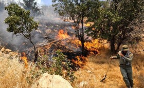 خشکسالی آتش‌سوزی در مراتع را سرعت می‌دهد
