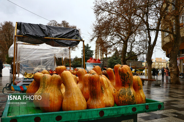 /گزارش تصویری/ بازار میوه همدان در آستانه شب یلدا