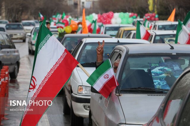 گزارش تصویری؛ حضور پرشور مردم همدان در راهپیمایی خودرویی ۲۲ بهمن