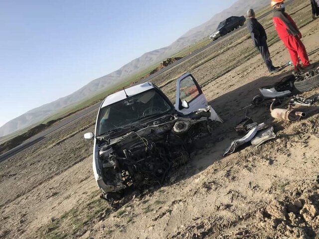 نجات زن باردار در تصادف محور نهاوند- ملایر