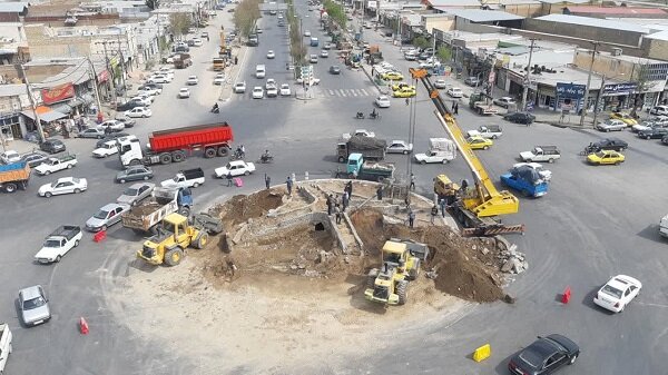 پروژه اصلاح هندسی میدان تعاون ملایر تا پایان اردیبهشت به اتمام می‌رسد