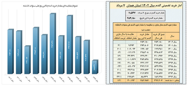 تنها ۸ درصد مطالبات گندمکاران همدان پرداخت شده است