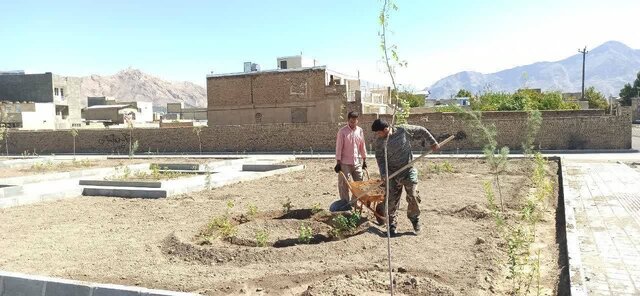 اتمام عملیات احداث بوستان جدید کوی شهید زرینی ملایر