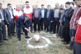 خانه هلال سیمین بهار کلنگ‌زنی شد