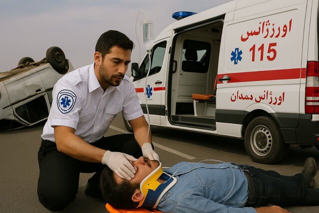 حادثه ترافیکی در آزادراه همدان_ساوه ۵ مصدوم و یک فوتی بر جاگذاشت