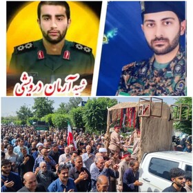 پیکر مطهر شهدای تجاوز رژیم صهیونیستی در نهاوند تشییع شد