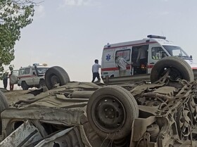 تصادف در محور سنندج - همدان پنج مصدوم و یک فوتی برجای گذاشت