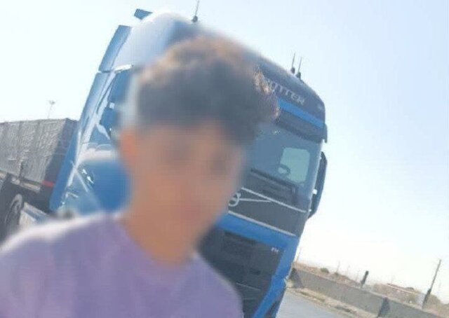 شناسایی و توقف راننده کامیون ۱۴ ساله در همدان