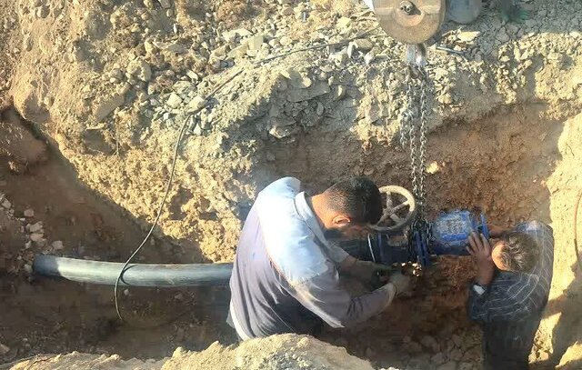 صدای آب در روستای حاج‌مقصود قهاوند پیچید