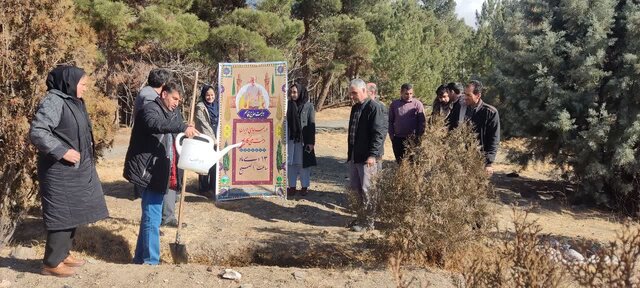 اجرای طرح درختکاری "به نیت سرباز وطن" در بام ملایر