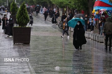 بارش خفیف و رگبار موقت در همدان