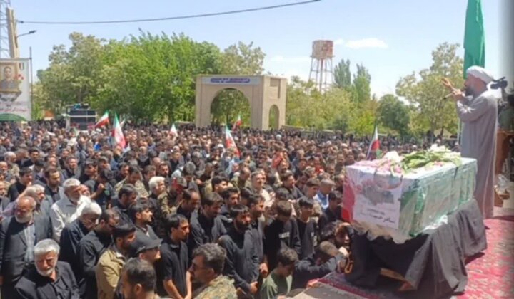 پیکر مطهر شهید «نادر حمیدیان» در خانه ابدی آرام گرفت