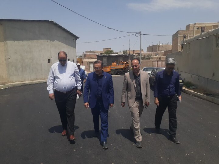 تکمیل پروژه فازسوم اجرای طرح هادی در معابر روستای حسین آباد ناظم در ملایر