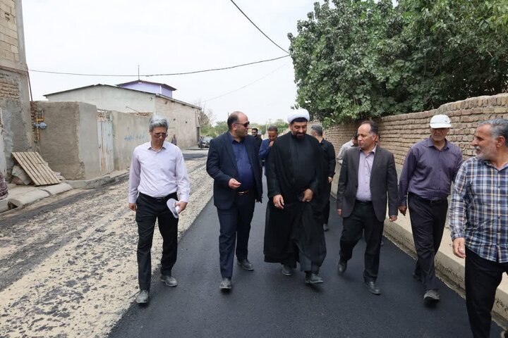 تکمیل پروژه فازسوم اجرای طرح هادی در معابر روستای حسین آباد ناظم در ملایر