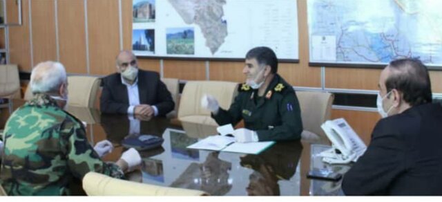 کنترل مبادی ورودی و خروجی و ضدعفونی کردن ۴ شهرستان ایلام با کمک قرارگاه ارتش