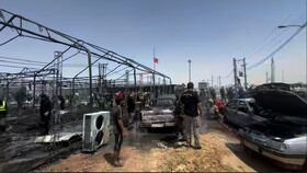 فوت یک نفر و مصدومیت ۳ نفر بر اثر آتش‌سوزی یک موکب در مرز مهران
