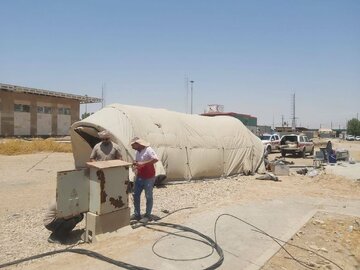 درمانگاه هلال‌احمر در مرز مهران برای خدمت به زائران اربعین راه‌اندازی شد