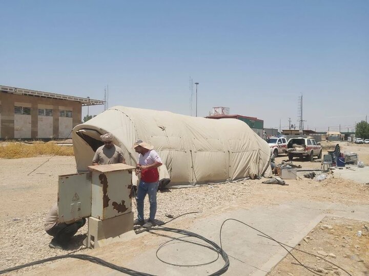 درمانگاه هلال‌احمر در مرز مهران برای خدمت به زائران اربعین راه‌اندازی شد