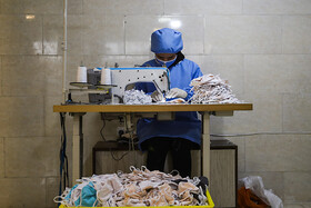 کارگاه تولیدی ماسک بهداشتی در اصفهان