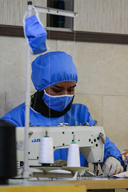 کارگاه تولیدی ماسک بهداشتی در اصفهان
