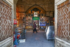 The traditional bazaar of Naqsh-e Jahan Square is seen in the photo amid fears of the new coronavirus, Isfahan, Iran, March 15, 2020.