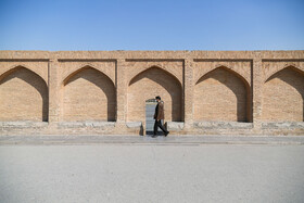"Si-o-se Pol" (33 Bridge) is seen in the photo amid fears of the new coronavirus, Isfahan, Iran, March 15, 2020.