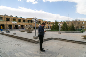 "Amadgah Street" is seen in the photo amid fears of the new coronavirus, Isfahan, Iran, March 15, 2020.