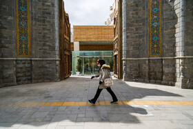 A woman is seen in one of the streets of Isfahan amid fears of the novel coronavirus, Iran, March 15, 2020.