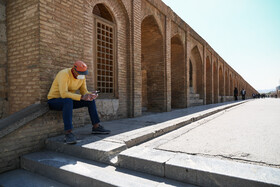 "Si-o-se Pol" (33 Bridge) is seen in the photo amid fears of the new coronavirus, Isfahan, Iran, March 15, 2020.