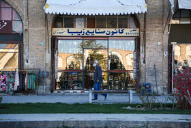 The traditional bazaar of Naqsh-e Jahan Square is seen in the photo amid fears of the new coronavirus, Isfahan, Iran, March 15, 2020.