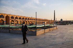 "Imam Ali Square" is seen in the photo amid fears of the new coronavirus, Isfahan, Iran, March 15, 2020.
