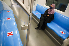 قطار شهری اصفهان در روزهای اوج کرونا