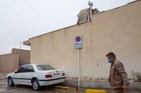 اثرات فرونشست در ساختمان های واقع در خیابان سپه در اصفهان