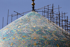 مشکلات مرمت گنبد مسجد جامع عباسی اصفهان