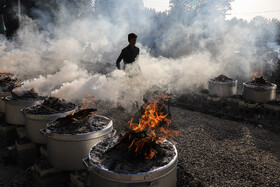 آیین پخت و توزیع ۱۵۰دیگ غذای نذری - مبارکه اصفهان